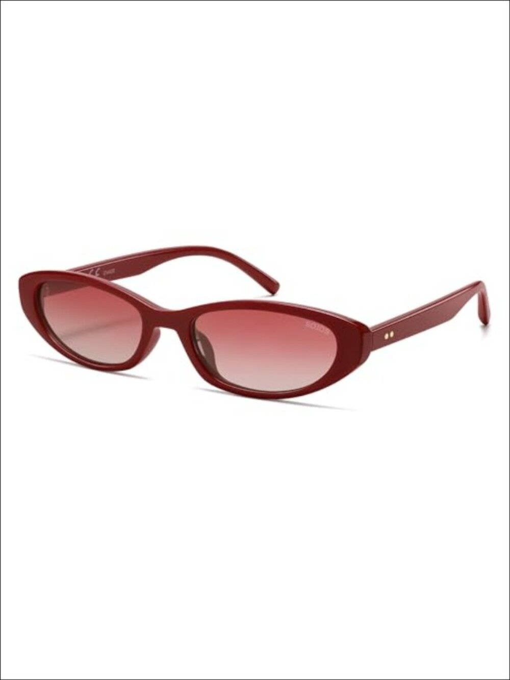 Small Thin Retro Oval Cat Eye Polarized Sunglasses UV400 TAC Lenses
